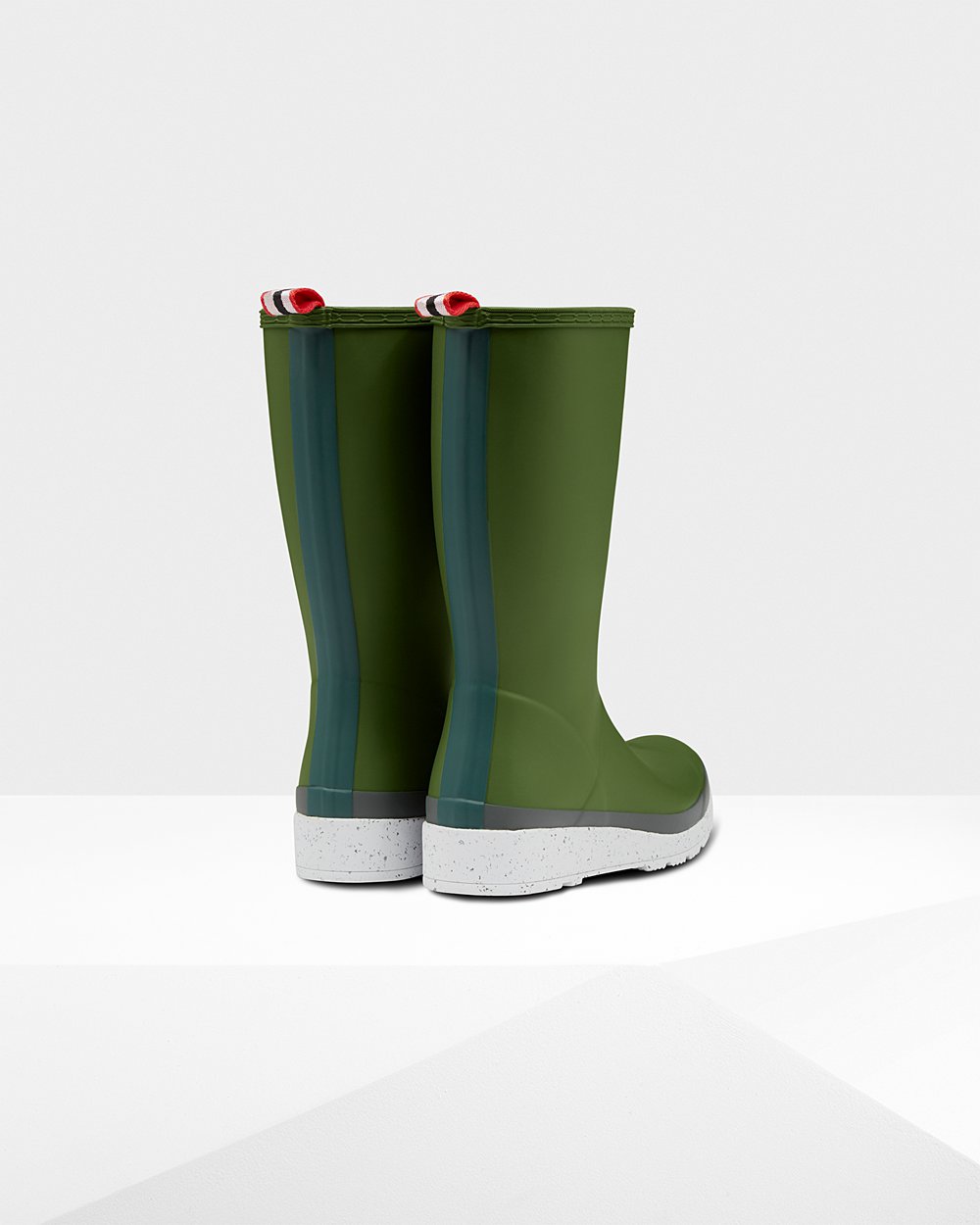 Play Botas Original Tall Speckle Rain Hunter Mujer - Verdes/Blancos - 295840RON